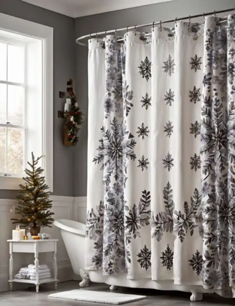 50 Farmhouse Bathroom Double Shower Curtain Ideas