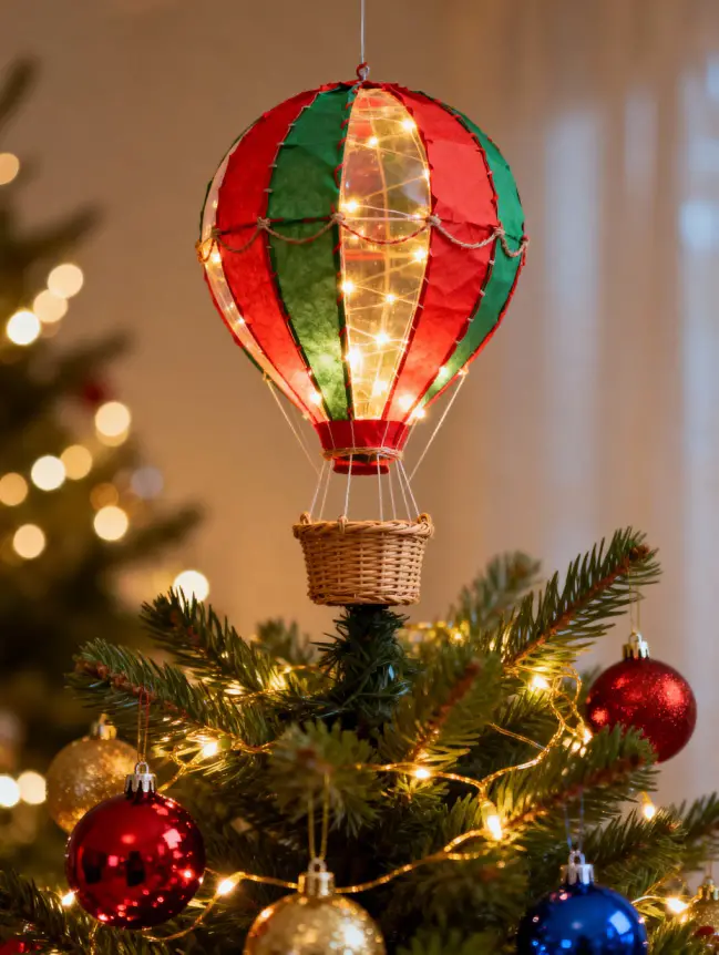 Hot Air Balloon Christmas Tree Decoration Ideas