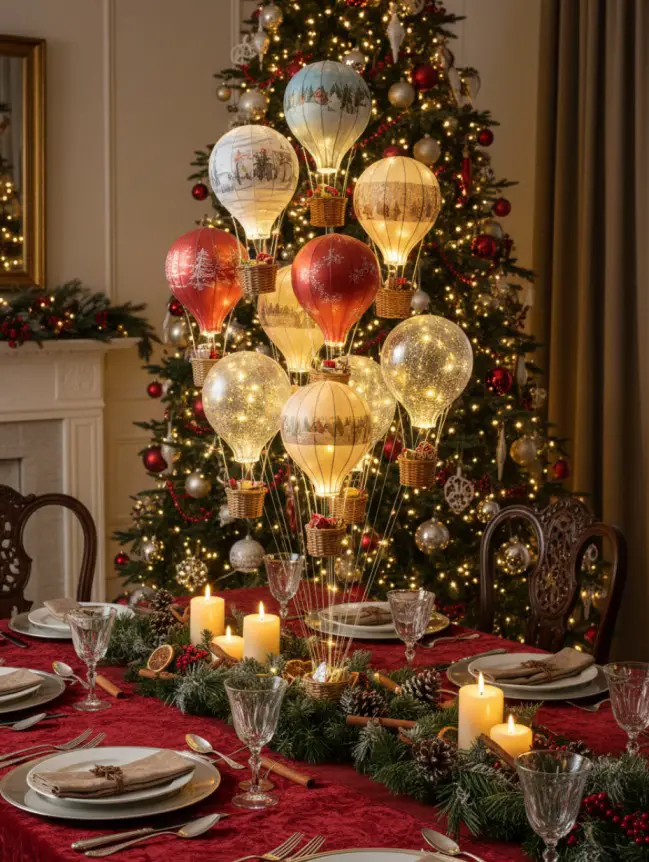 Hot Air Balloon Christmas Tree Decoration Ideas