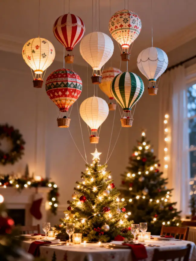 Hot Air Balloon Christmas Tree Decoration Ideas