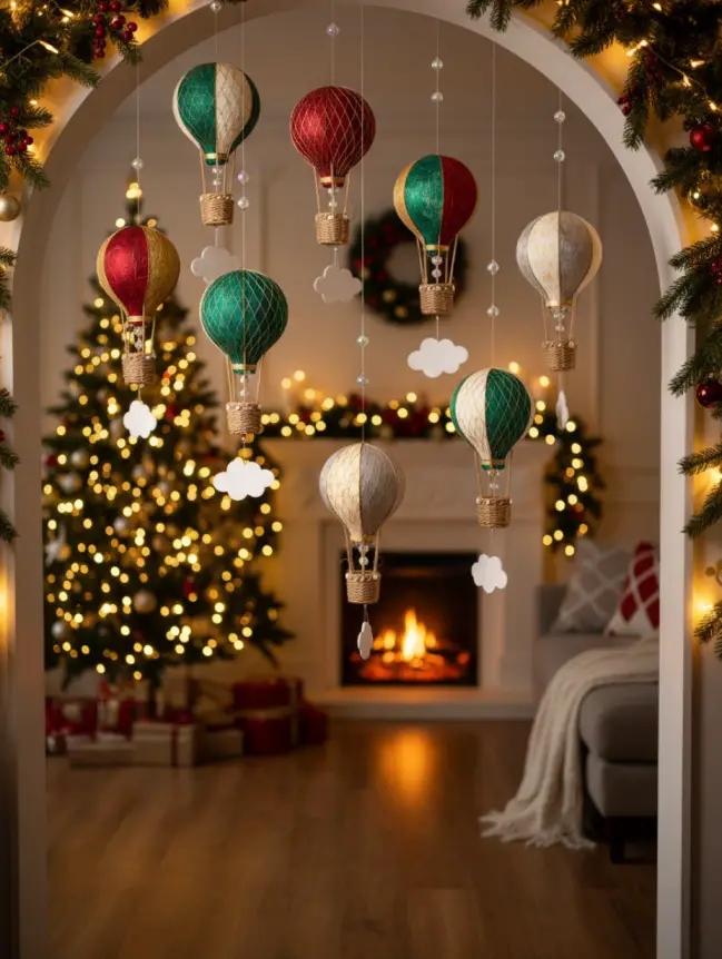 Hot Air Balloon Christmas Tree Decoration Ideas