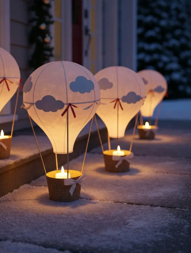Hot Air Balloon Christmas Tree Decoration Ideas