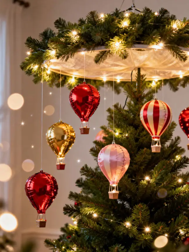 Hot Air Balloon Christmas Tree Decoration Ideas