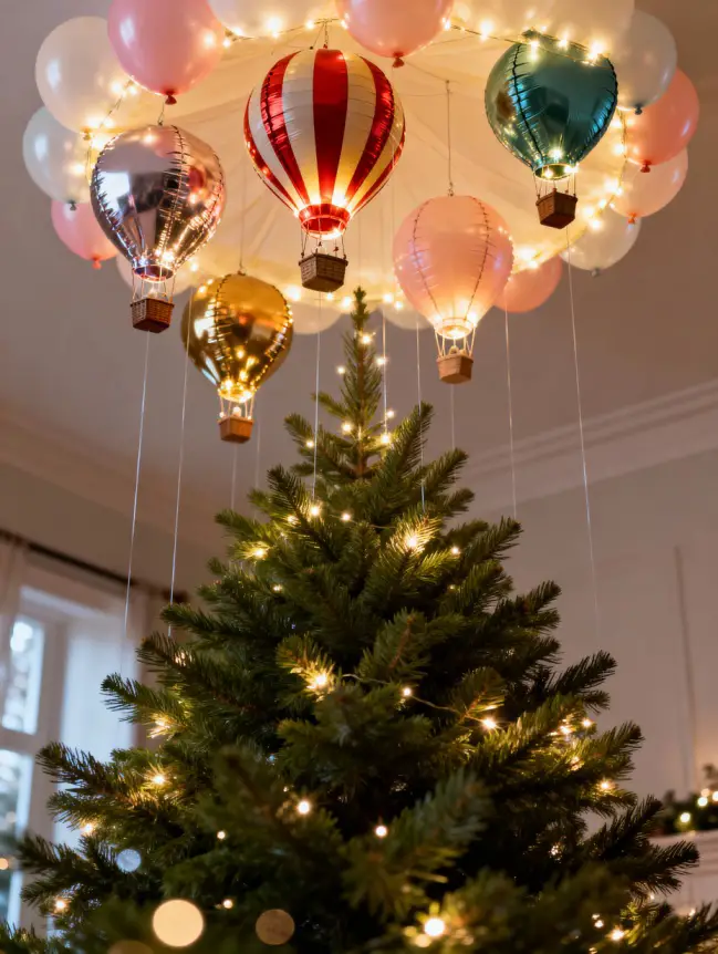 Hot Air Balloon Christmas Tree Decoration Ideas