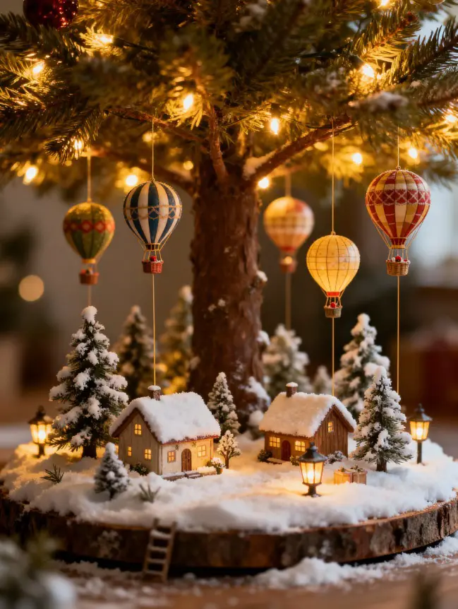 Hot Air Balloon Christmas Tree Decoration Ideas