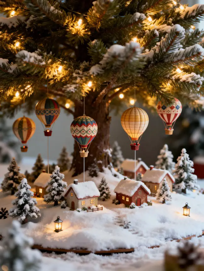 Hot Air Balloon Christmas Tree Decoration Ideas