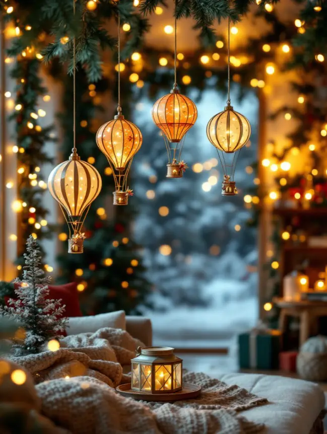 Hot Air Balloon Christmas Tree Decoration Ideas
