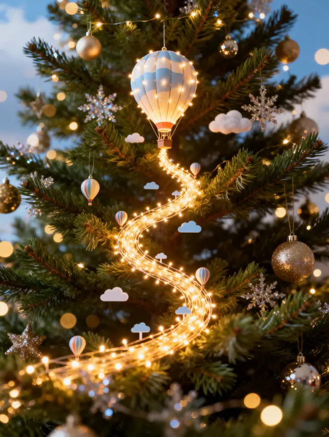 Hot Air Balloon Christmas Tree Decoration Ideas