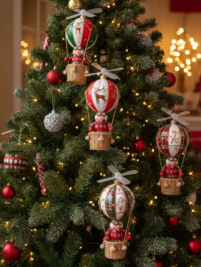 Hot Air Balloon Christmas Tree Decoration Ideas