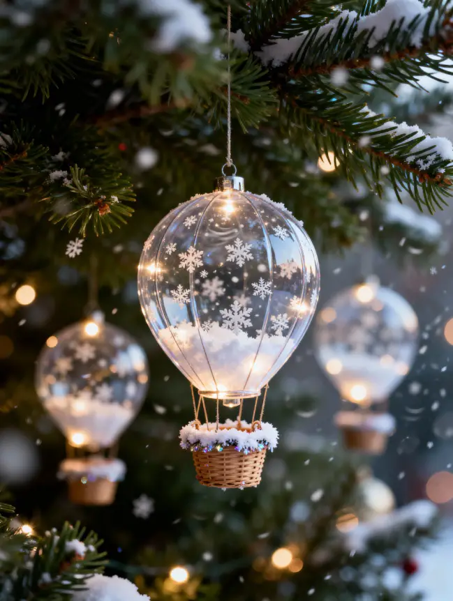Hot Air Balloon Christmas Tree Decoration Ideas