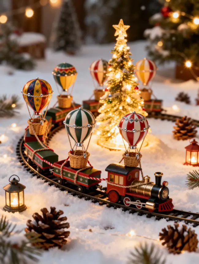Hot Air Balloon Christmas Tree Decoration Ideas