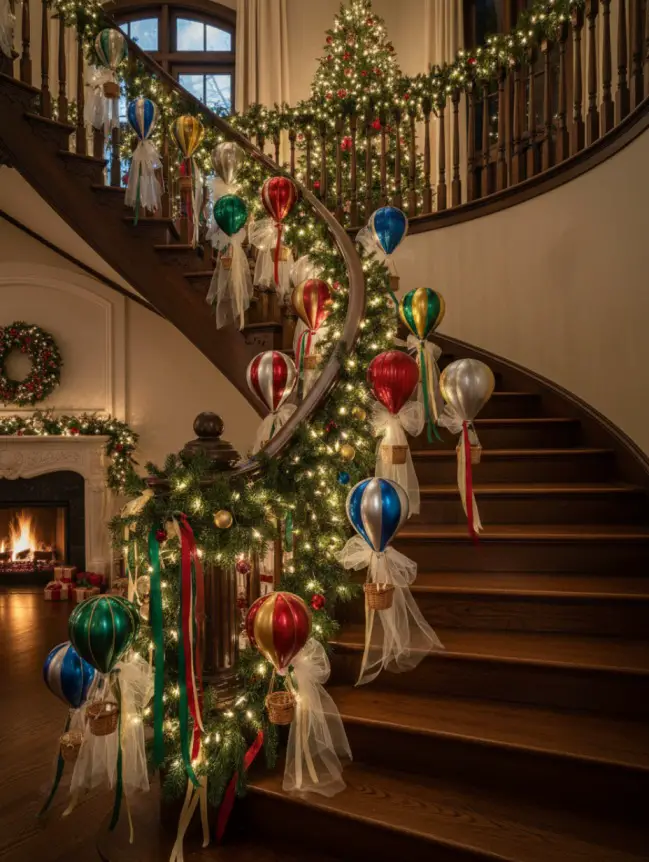 Hot Air Balloon Christmas Tree Decoration Ideas