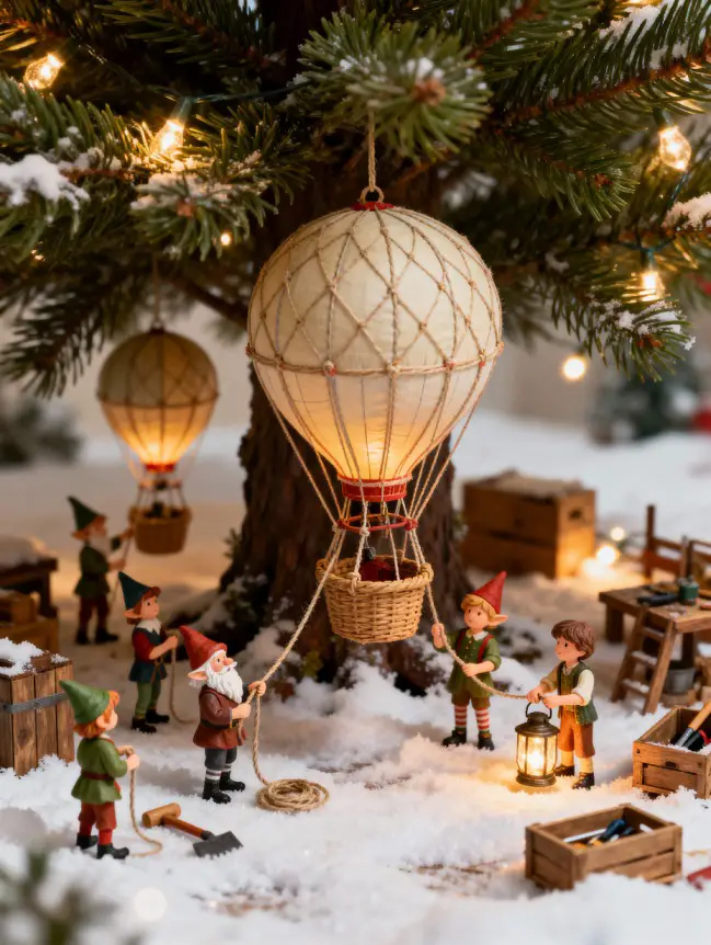 Hot Air Balloon Christmas Tree Decoration Ideas