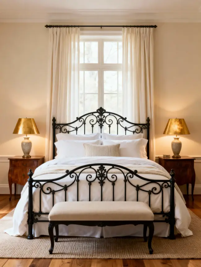 Master Bedroom Decorating Ideas with Iron Beds