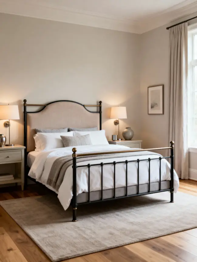 Master Bedroom Decorating Ideas with Iron Beds