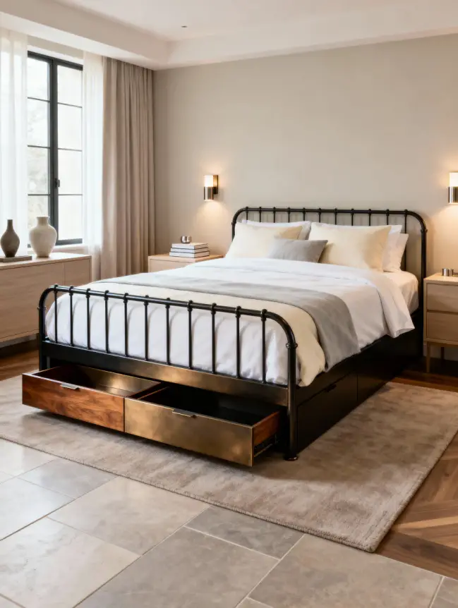 Master Bedroom Decorating Ideas with Iron Beds