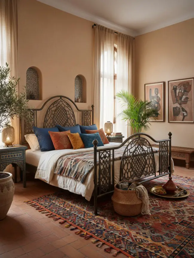 Master Bedroom Decorating Ideas with Iron Beds