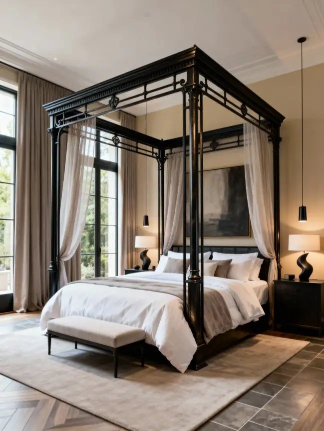 Master Bedroom Decorating Ideas with Iron Beds