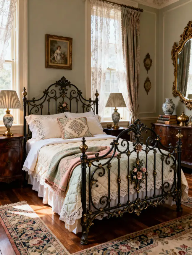 Master Bedroom Decorating Ideas with Iron Beds