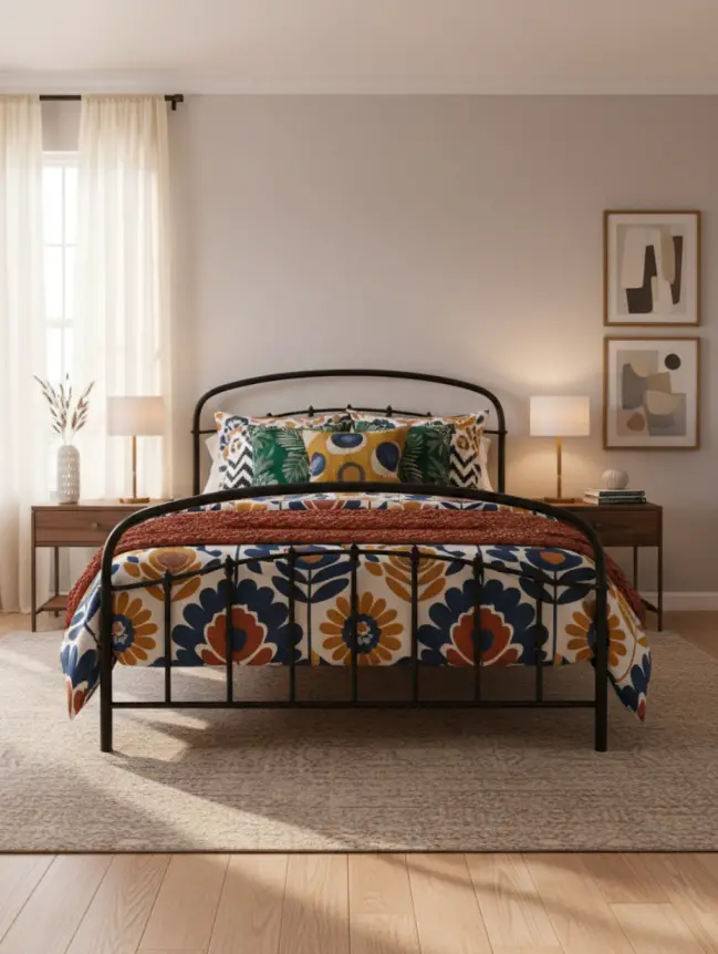 Master Bedroom Decorating Ideas with Iron Beds