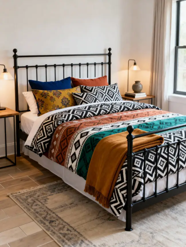 Master Bedroom Decorating Ideas with Iron Beds