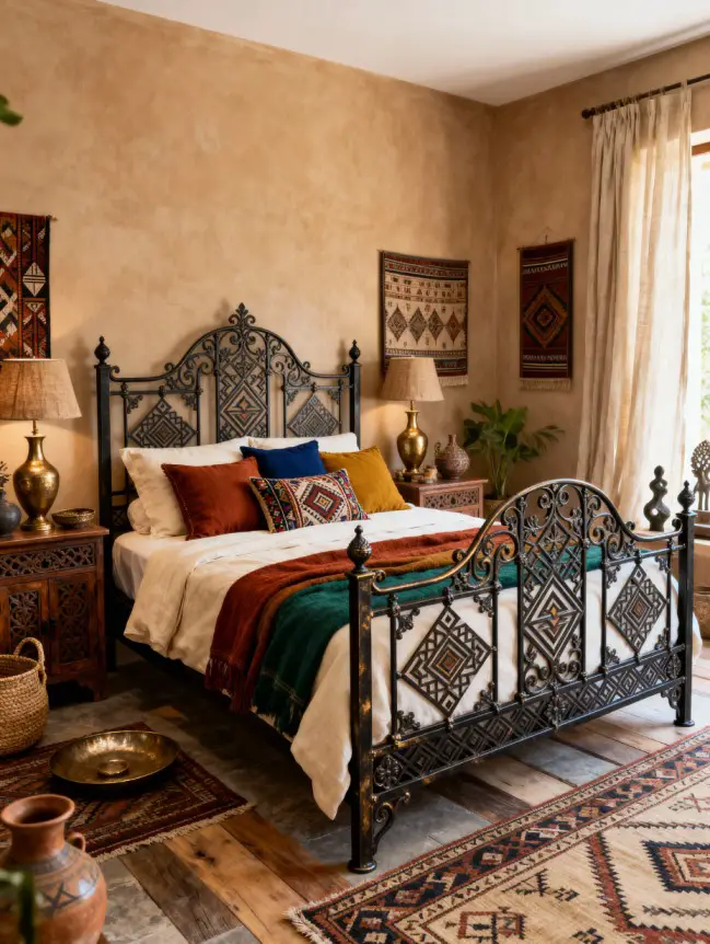 Master Bedroom Decorating Ideas with Iron Beds