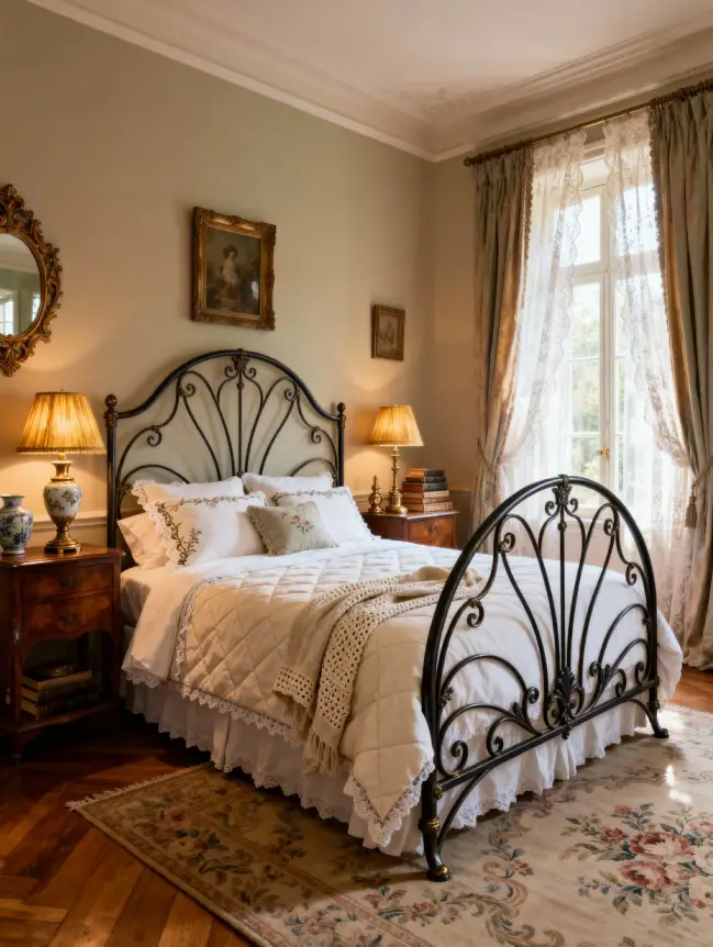 Master Bedroom Decorating Ideas with Iron Beds