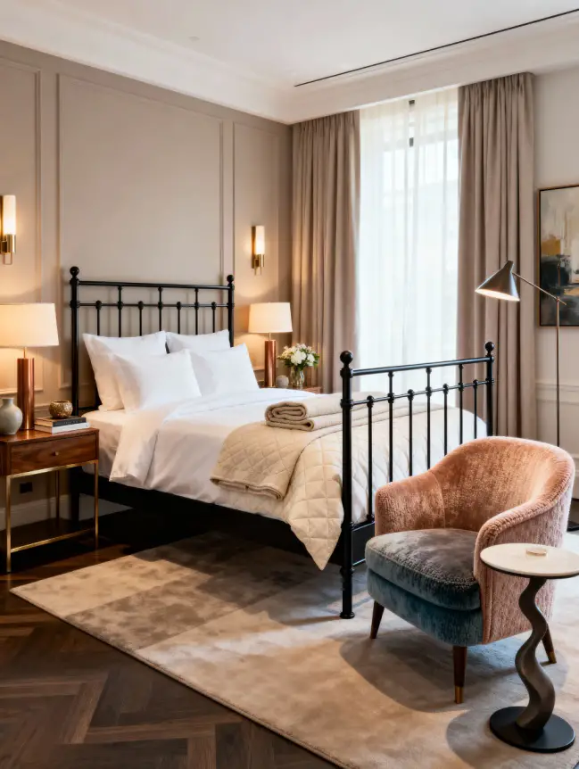 Master Bedroom Decorating Ideas with Iron Beds