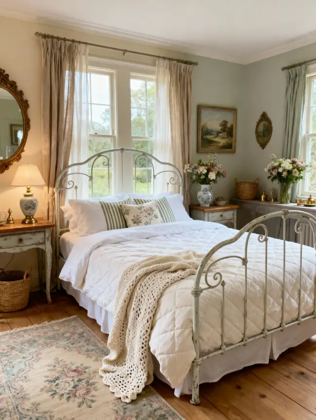 Master Bedroom Decorating Ideas with Iron Beds