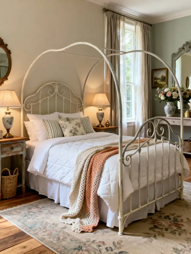 Master Bedroom Decorating Ideas with Iron Beds