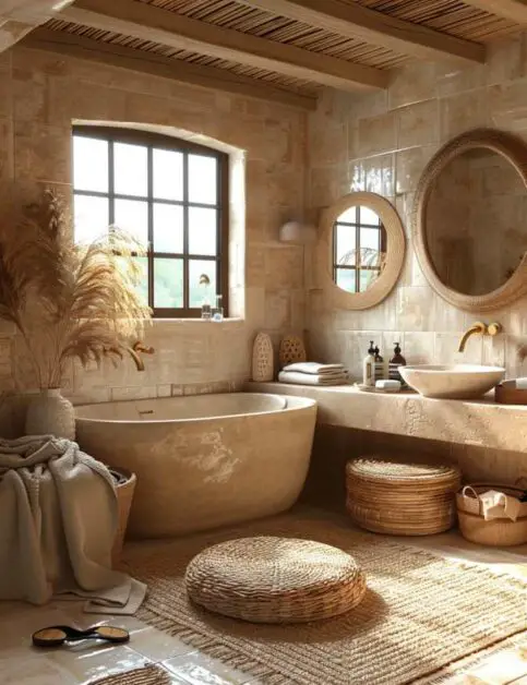 35 Charming Farmhouse Single Sink Bathroom Vanity Ideas