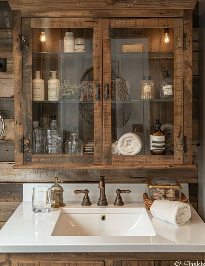 Farmhouse Single Sink Bathroom Vanity Ideas