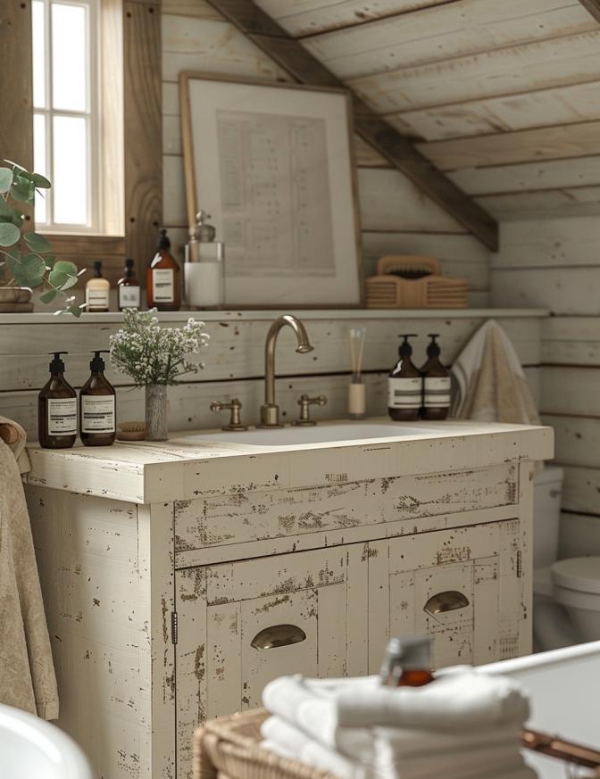 Farmhouse Single Sink Bathroom Vanity Ideas