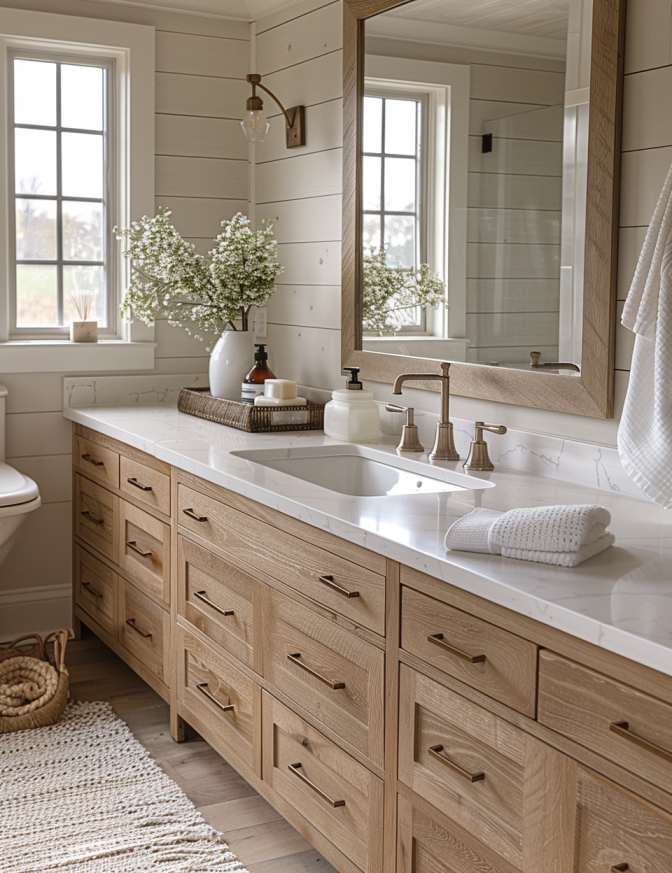 Farmhouse Single Sink Bathroom Vanity Ideas