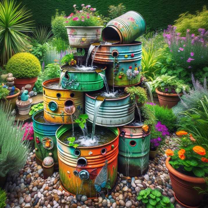 DIY Garden Fountains Ideas