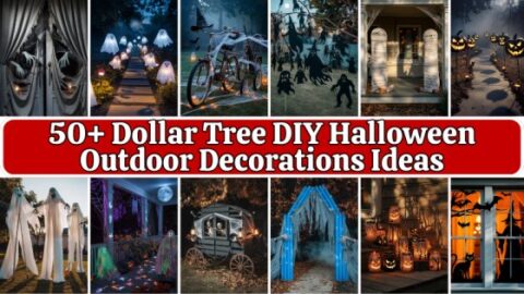 50+ Dollar Tree DIY Halloween outdoor decorations ideas 2024