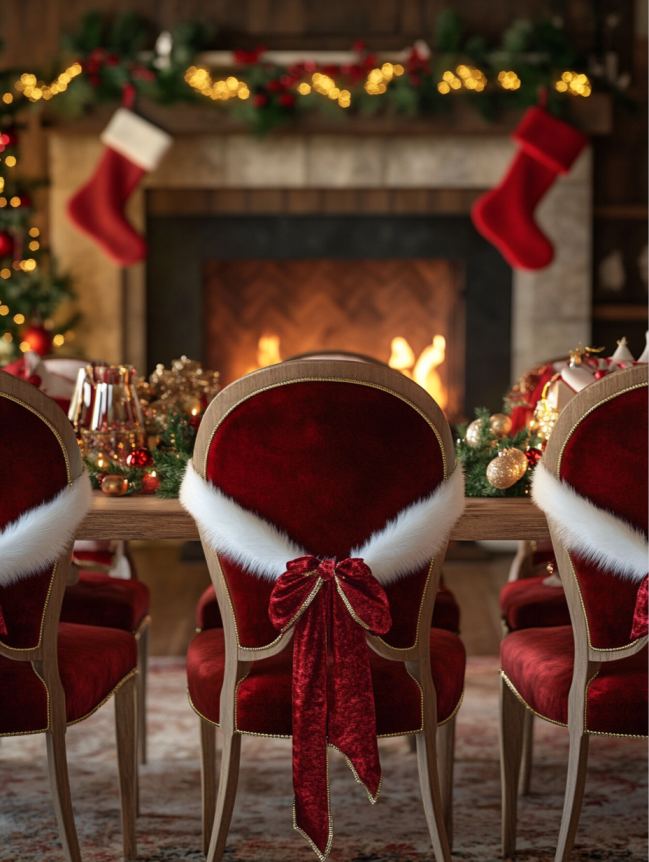 DIY Christmas Chair Decoration Idea