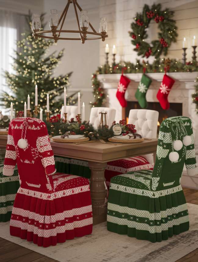 DIY Christmas Chair Decoration Ideas