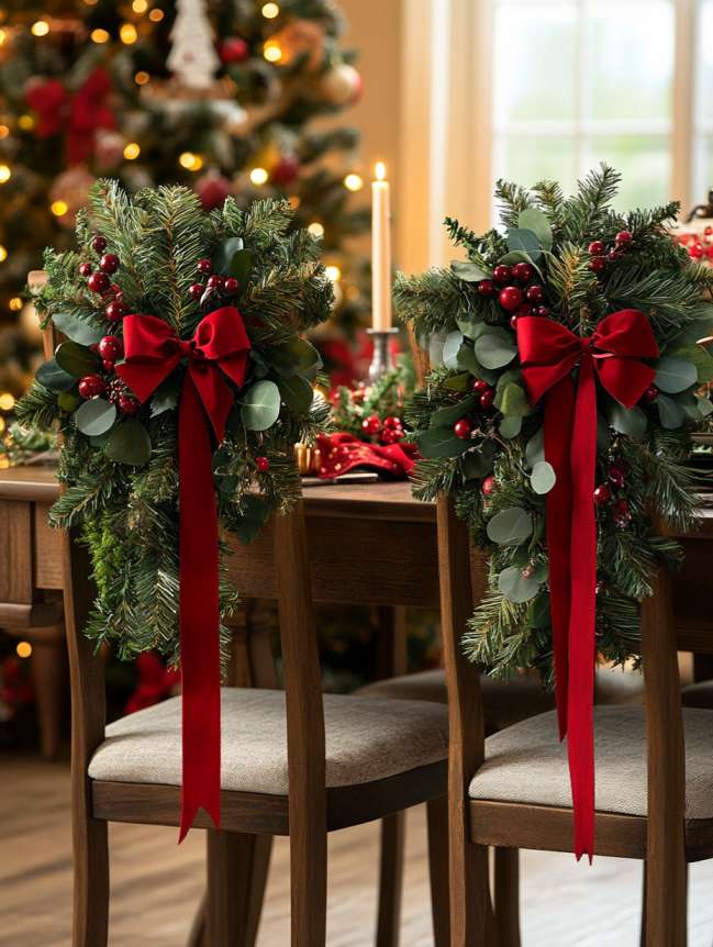 DIY Christmas Chair Decoration Ideas
