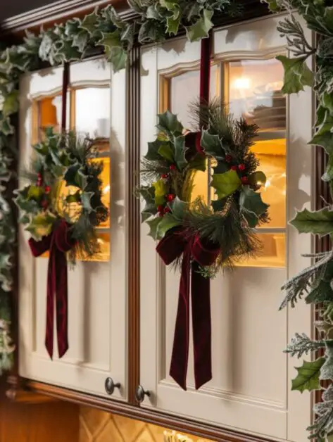 23 DIY Christmas Decor Ideas for Kitchen Cabinets in 2024