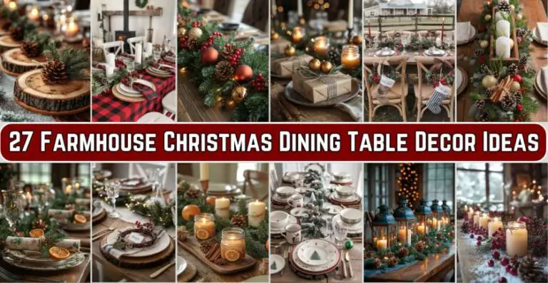 27 Farmhouse Christmas Dining Table Decor Ideas You’ll Love