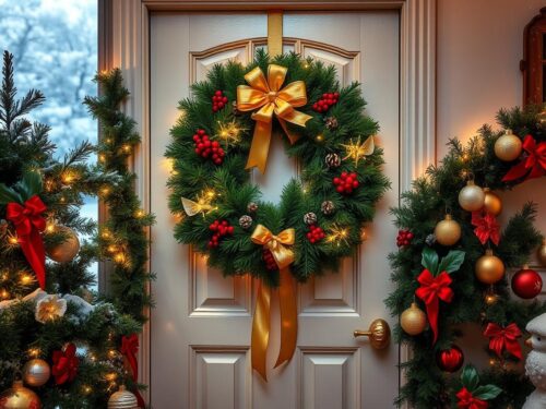 Festive Bedroom Door Decor Ideas for Christmas