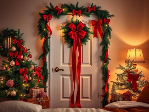 Festive Bedroom Door Decor Ideas for Christmas