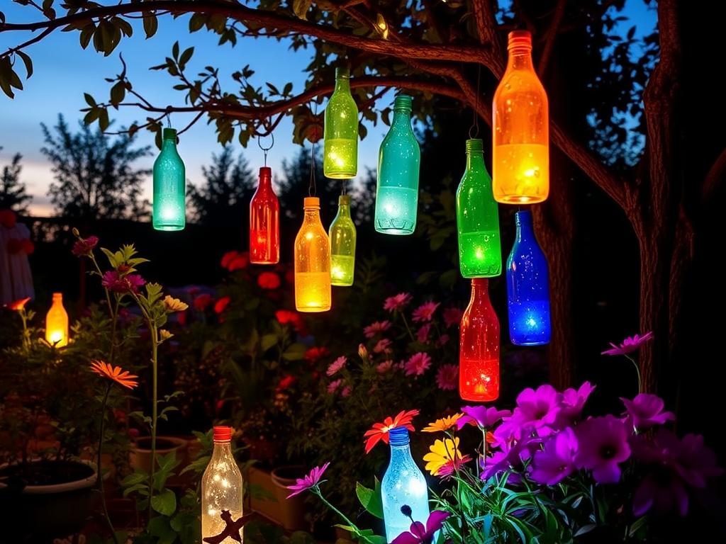DIY plastic bottle decor for garden lights DIY plastic bottle decor for garden lights