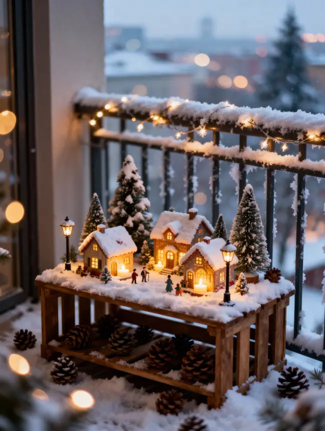 Christmas Decor Ideas for Apartment Balconies