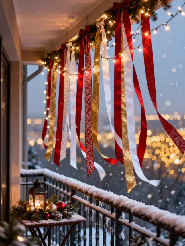 Christmas Decor Ideas for Apartment Balconies