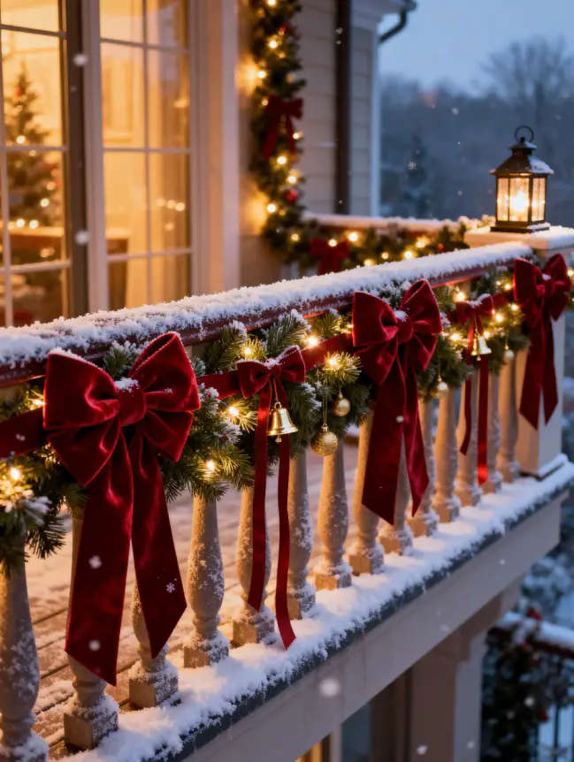 Christmas Decor Ideas for Apartment Balconies
