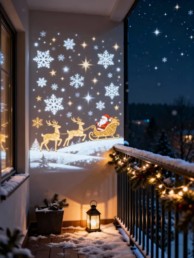 Christmas Decor Ideas for Apartment Balconies