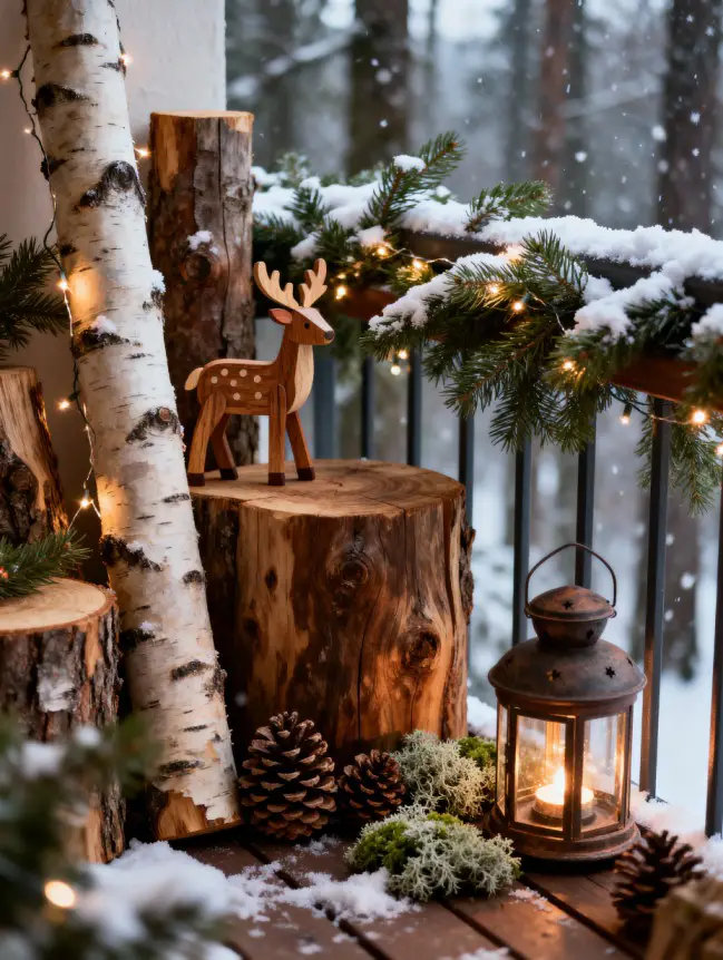 Christmas Decor Ideas for Apartment Balconies
