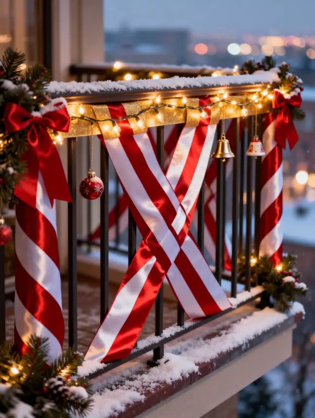 Christmas Decor Ideas for Apartment Balconies